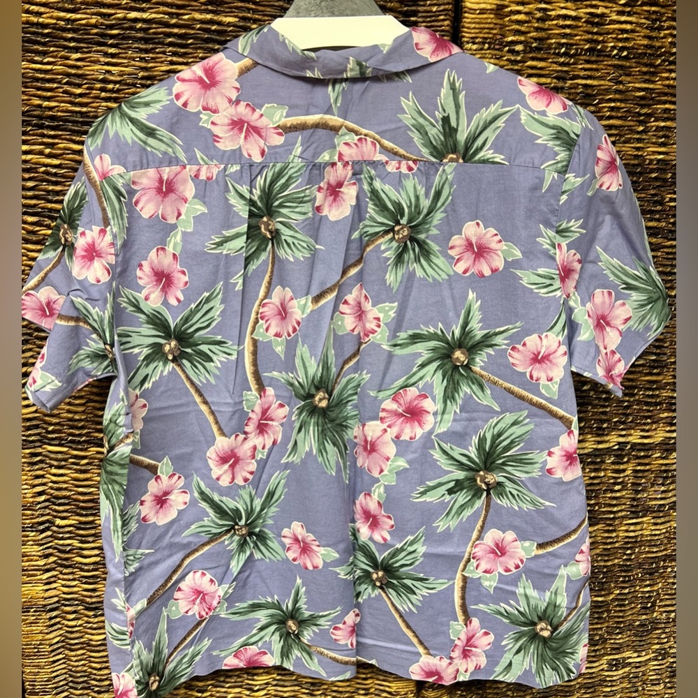 Hilo Hattie Blue and Pink Floral Shirt, XLarge, Vintage, button up - Picture 4 of 4